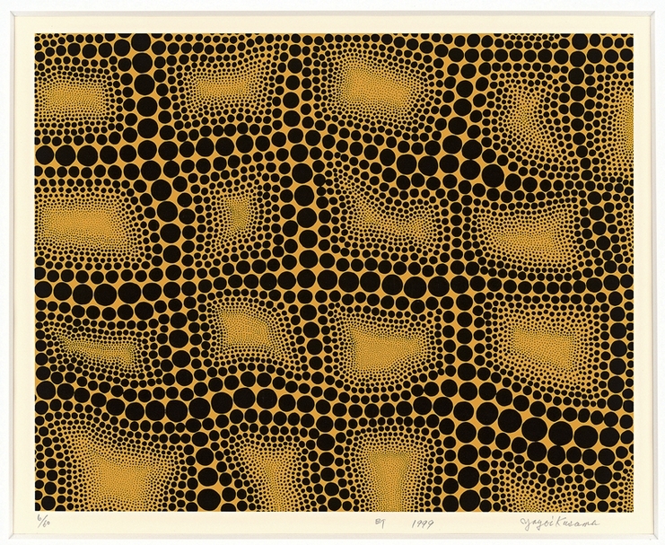 草間彌生《町I》．絲網版畫．47.8×59.6 cm（Ed.60）．1999。圖｜朝代畫廊