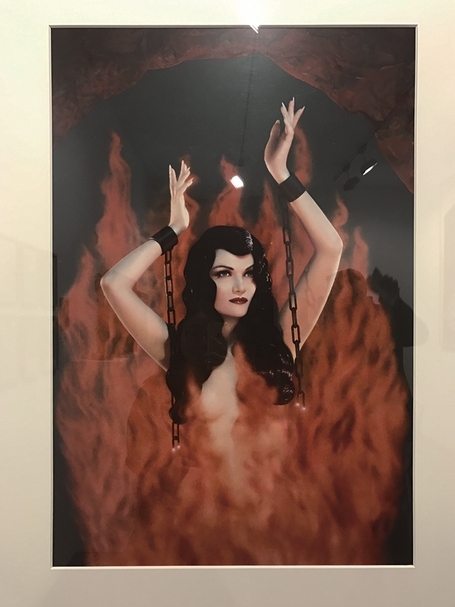 皮耶和吉勒作品中女歌手馬麗．弗朗斯宛如受難者形象。（攝影／吳水柔）