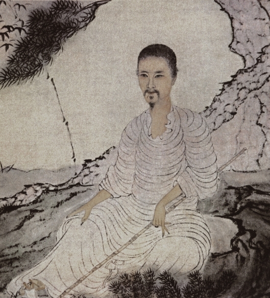 圖3 石濤1674年作〈自寫種松小照〉局部，台北故宮藏。圖╱取自維基百科。圖∣李如珊