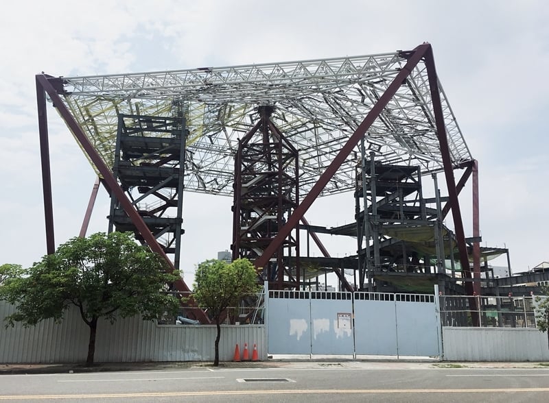 興建中的台南市美術館。圖│南美館民間監督社群