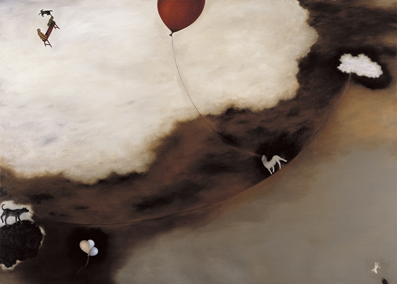 蘇旺伸《雲與雲之間》．油彩畫布．200×280 cm．2007。圖｜正德拍賣