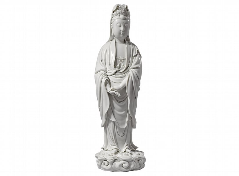 圖5 中國明代德化窯何朝宗〈渡海觀音〉，高51公分，阿姆斯特丹國家博物館藏，AK-MAK-594。圖∣王靜靈