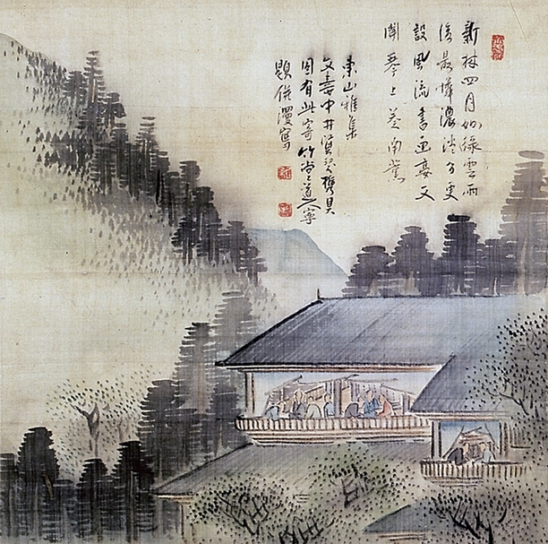 圖4 日本〈東山第一樓勝會圖畫帖〉，絹本設色，各圖30.9×30.9公分，日本大和文華館藏。圖∣日本大和文華館