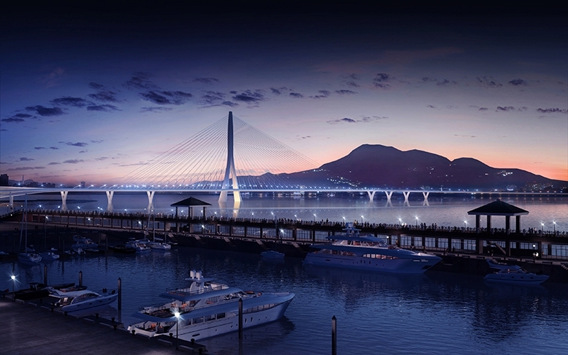 Danjiang Bridge, Taiwan, ©Zaha Hadid Architects。