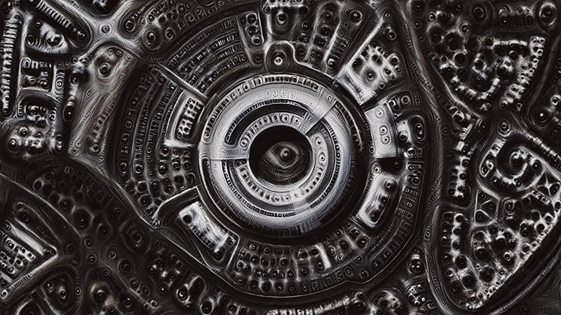 DeepDream與倫敦藝術家Memo Akten合作的GCHQ（英國通信部）。