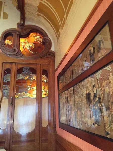 奧塔博物館（Musée Horta）內部的新藝術風格。攝影│簡秀枝