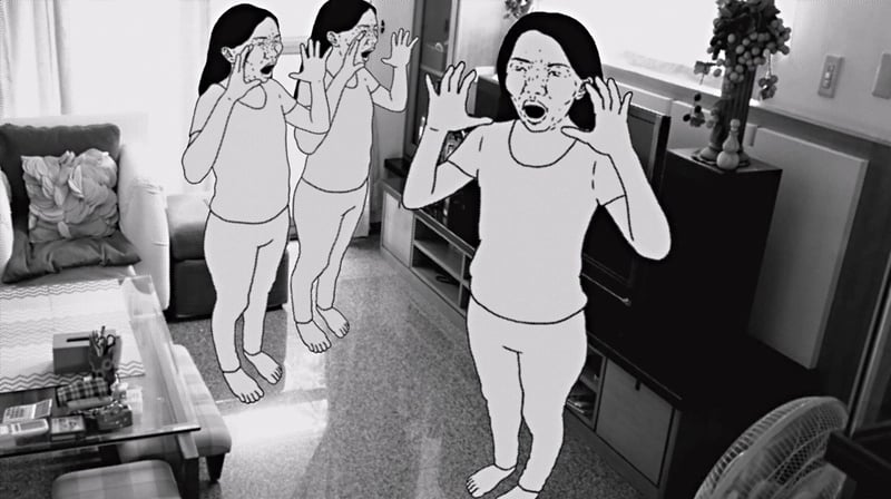去年台新獎得主許哲瑜的得獎作品《麥克風試音》。（台新銀行文化藝術基金會提供）