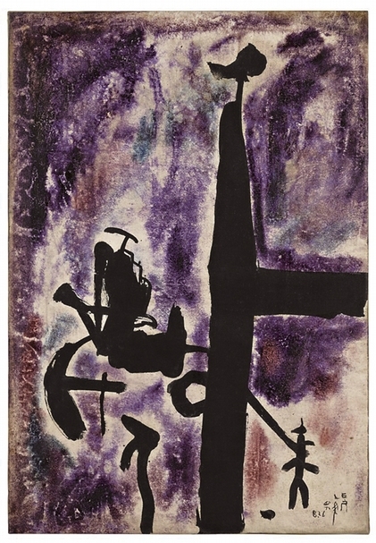 展覽中唯一一幅李元佳於台北時期的作品《Untitled》．1960。圖｜蘇富比