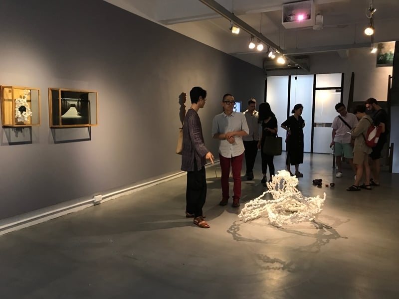 也趣藝廊的韓國當代藝術家「時光的回望」雙個展。攝影：陳意華