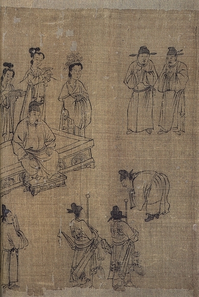 圖6 宋李公麟〈孝經圖〉卷，「諫諍章第十五」，美國大都會藝術博物館藏。圖∣廖堯震