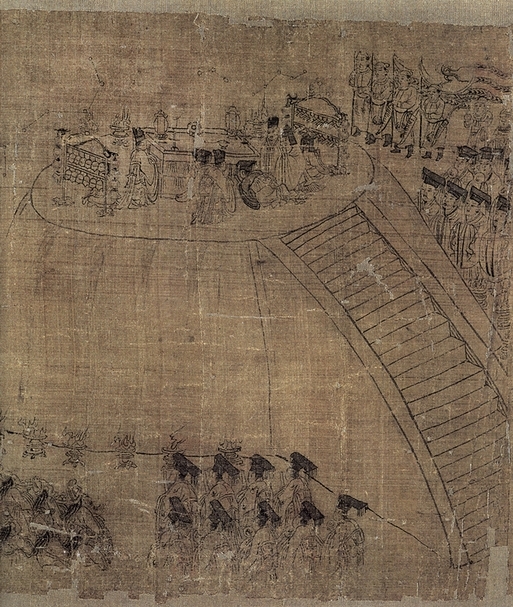 圖5 宋李公麟〈孝經圖〉卷，「聖治章第九」，美國大都會藝術博物館藏。圖∣廖堯震