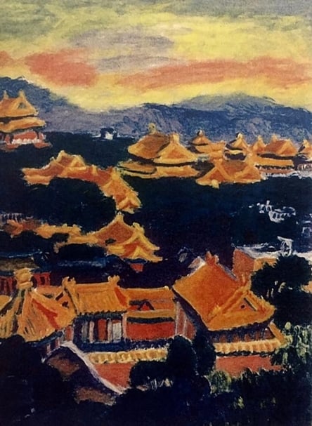 梅原龍三郎（Umehara Ryuzaburo）於1942年的作品《紫禁城》。圖片提供：北師美術館