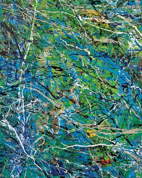 薛保瑕 成層Stratification 壓克力顏料、畫布 Acrylic on canvas 215x173cm 2016 圖片提供：小畫廊