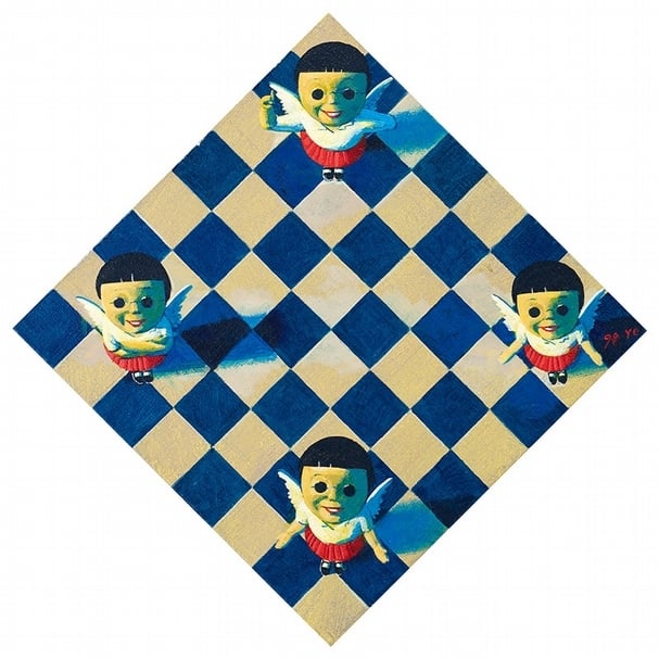 劉野（b.1964） 《方格子的構圖》 油彩 畫布 24×24cm 1998年作 估價：HKD 1,600,000 – 2,000,000 圖片提供：嘉德香港