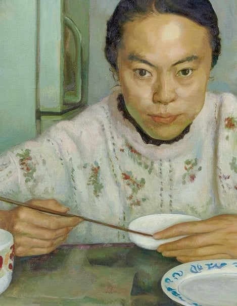 《桌前人物》作品局部。圖片提供：嘉德香港