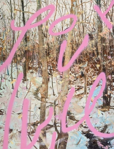 許常郁《無題32》．油彩、壓克力噴漆、畫布．170×130cm．2017。圖片提供：尊彩藝術中心