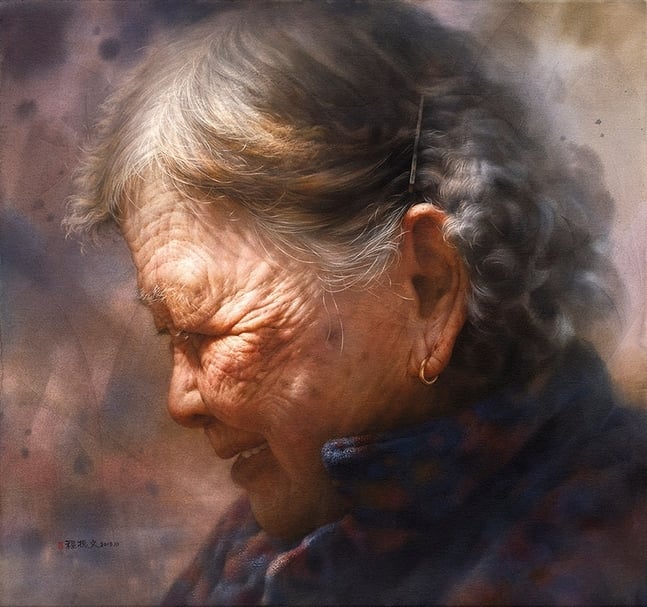 程振文 慈母 101×107cm 2013 圖片提供：桃園市政府文化局