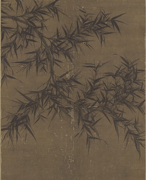圖3 宋文同〈墨竹〉軸，國立故宮博物院藏。圖為局部。圖︱國立故宮博物院