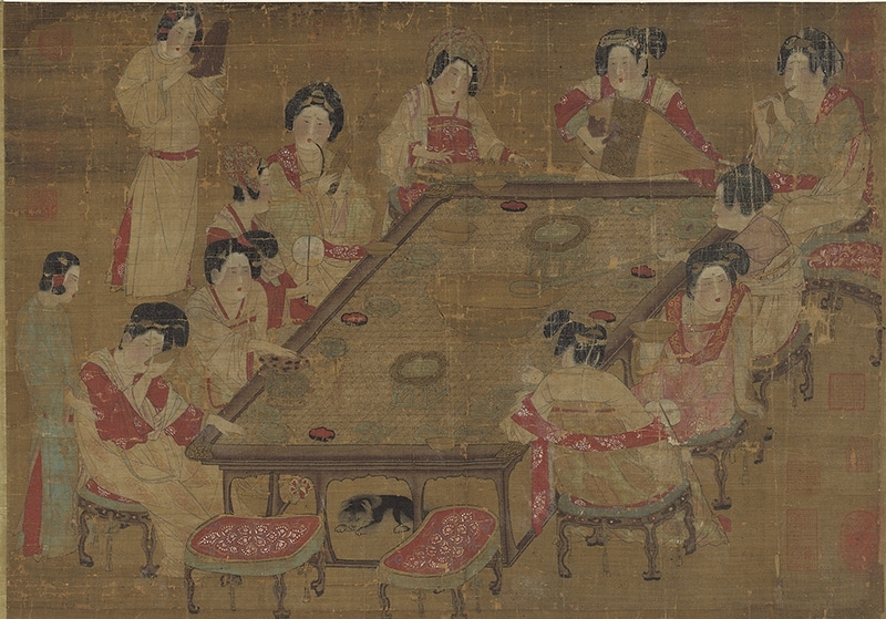 圖2 唐人〈宮樂圖〉軸，國立故宮博物院藏。圖︱國立故宮博物院