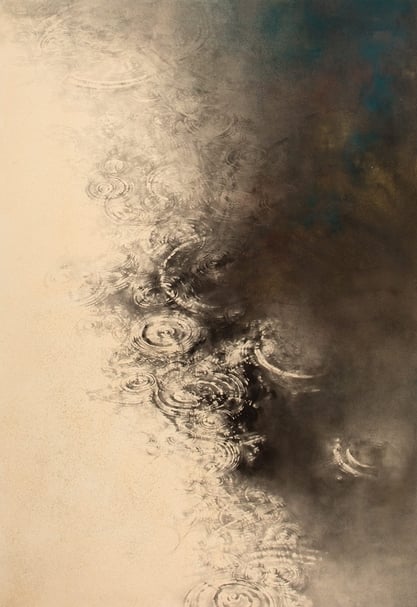 徐凡軒 四時行：雨水 膠彩 116.7x80.3cm 2017 圖片提供：鶴軒藝術