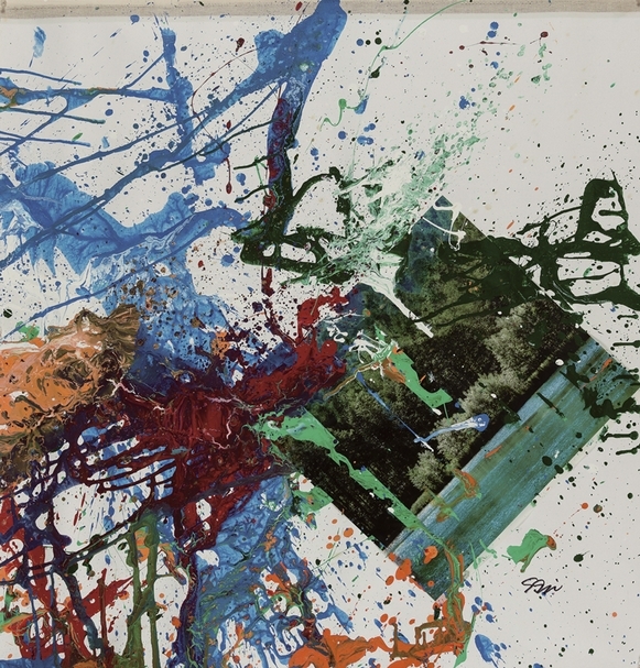 嶋本昭三《無題SHIM-118》．壓克力、底片、畫布．107×103.7 cm．2010。圖／白石畫廊