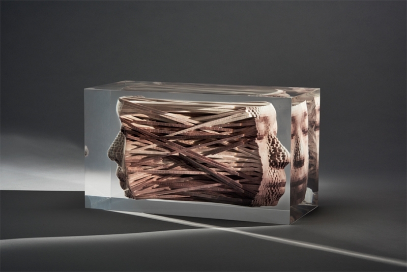 黃心健 血脈之線 3D列印、Lucite 16.7×29.7×13.7cm 2017 圖片提供：尊彩藝術中心