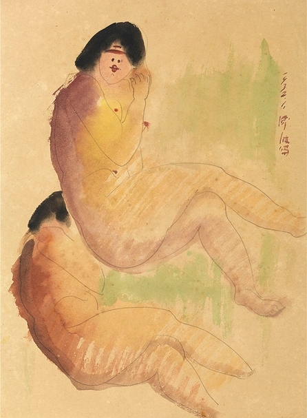 陳澄波 坐姿裸女-32.1（40） 淡彩、鉛筆、紙本 36x26cm 1932 圖片提供：尊彩藝術中心
