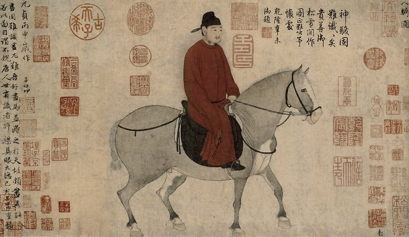 圖2 元趙孟頫〈人騎圖〉，北京故宮博物院藏。圖∣廖堯震