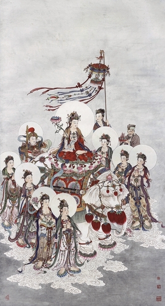 夏荊山〈大行普賢菩薩〉。圖片提供：財團法人夏荊山文化藝術基金會
