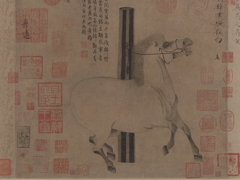 圖6 唐代韓幹〈照夜白〉，30.8×33.5公分，美國大都會博物館藏。圖∣張筠