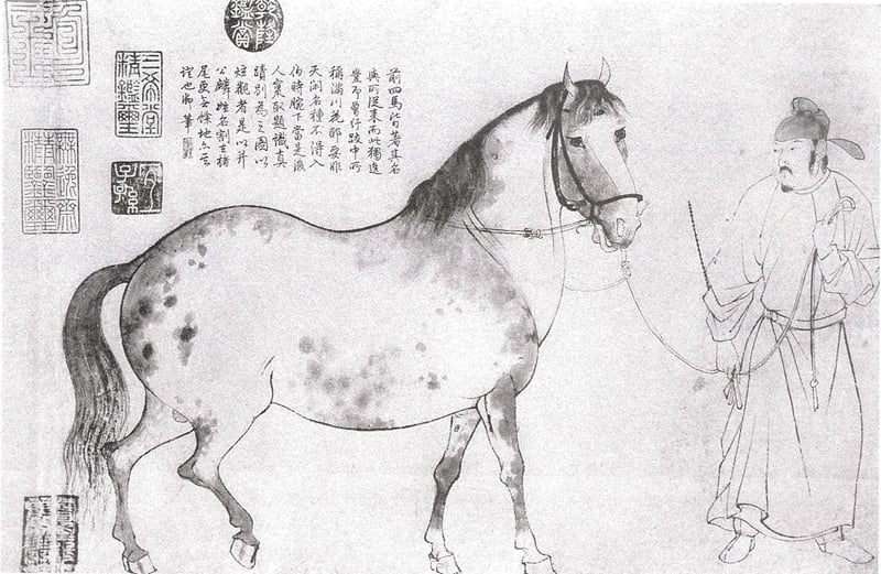 圖3 宋代李公麟〈五馬圖〉，藏地不詳。圖為局部。圖∣張筠