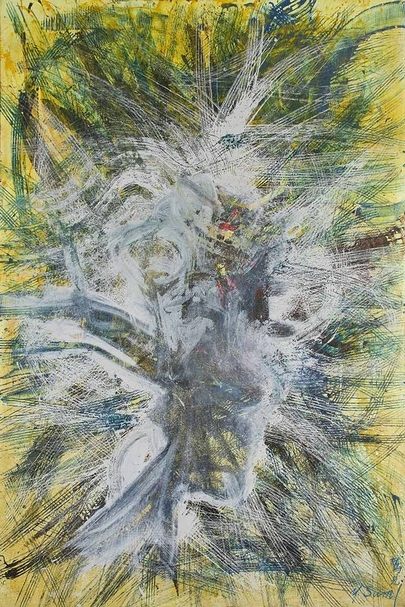 鷲見康夫《作品》．油彩畫布．193.8×130.3 cm．1991-95-97。圖片提供：白石畫廊