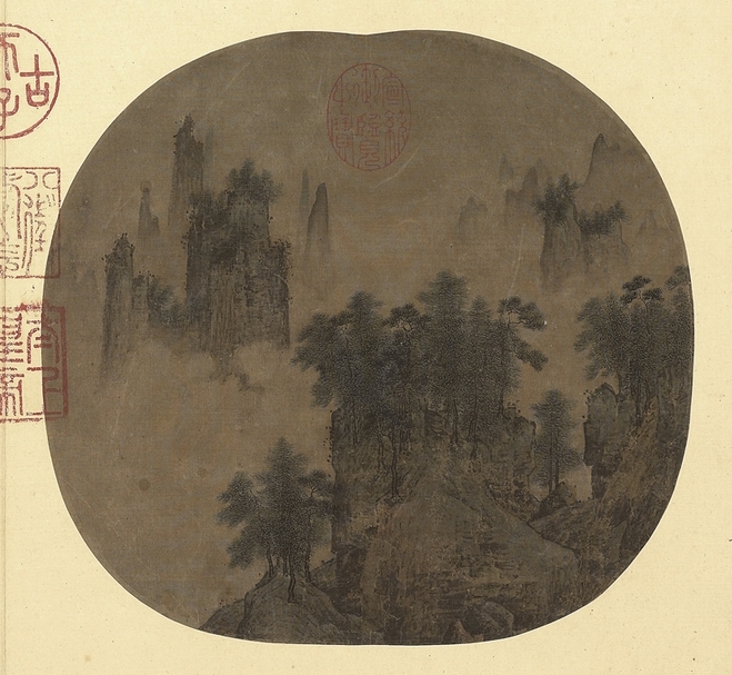 （傳）宋燕文貴〈奇峰萬木〉冊，國立故宮博物院藏。圖∣國立故宮博物院