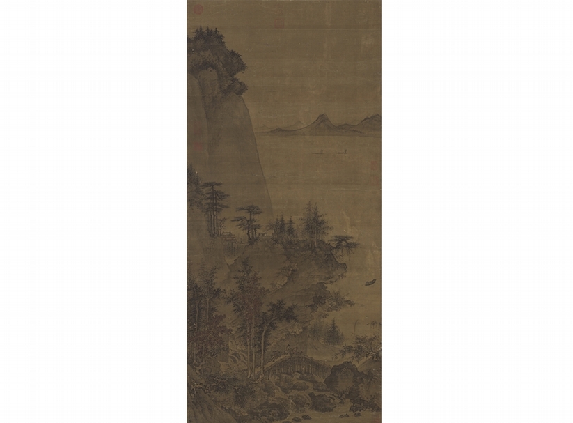 明戴進〈溪橋策蹇圖〉軸，國立故宮博物院藏。圖∣國立故宮博物院