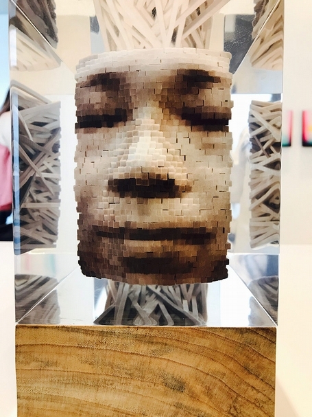 藝術家黃心建的3D列印作品《血脈之線》。攝影：陳意華