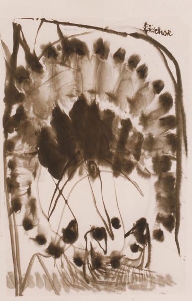 趙春翔《自傲一》．紙上墨．80x53cm．約1983。圖｜藝倡畫廊
