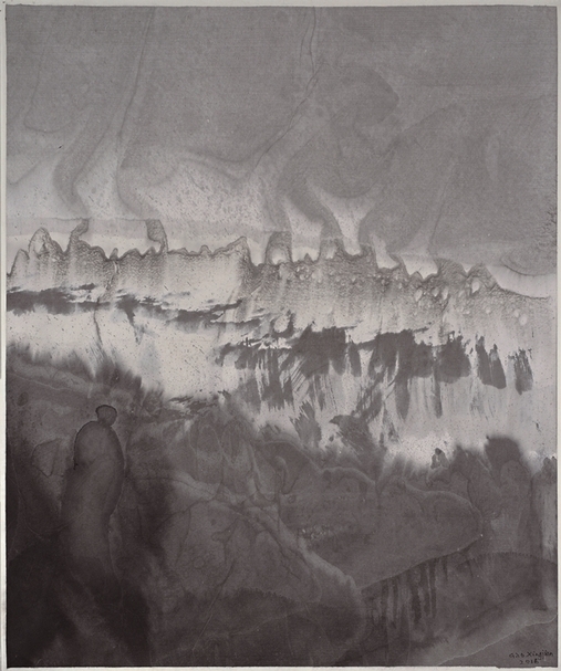 高行健《心象》．紙上墨．58×48 cm．2016。圖｜藝倡畫廊
