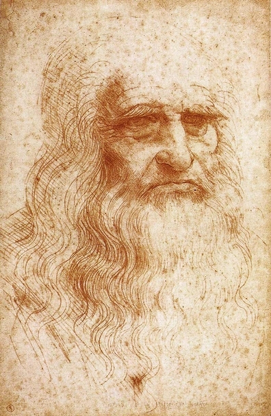 達文西素描自畫像。