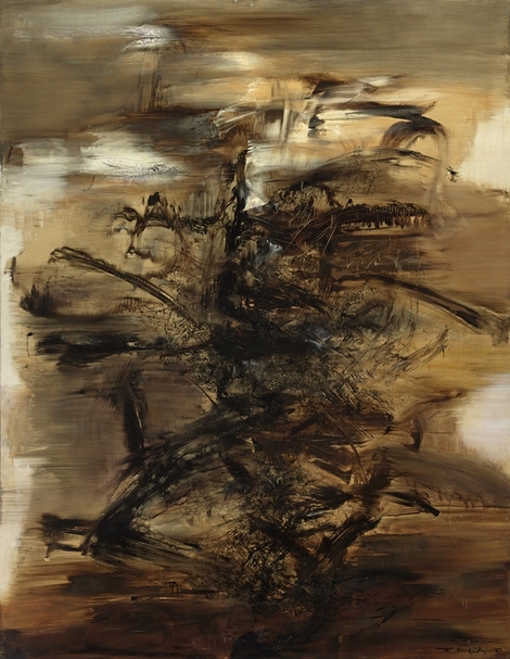 趙無極《29.01.64》.油彩、畫布.260×200 cm.1964。預估價:8500萬至1億2500萬港元。圖|佳士得香港