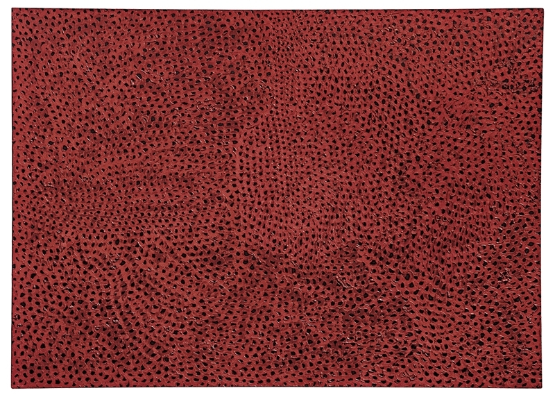 草間彌生《無題》.油彩、畫布.102×142.2 cm.約1960。預估價:2200萬至3200萬港元。圖|佳士得香港
