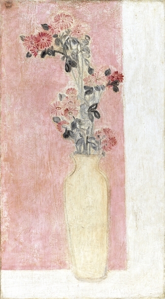 常玉《粉瓶小野菊》.油彩、畫布.81.2×45 cm.1931。預估價:5千萬至6千萬港元。圖|佳士得香港