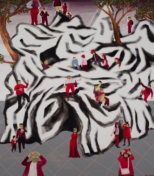 黃海欣 Shanghai Garden oil on canvas 117x102cm 2017 圖片提供：亦安畫廊台北