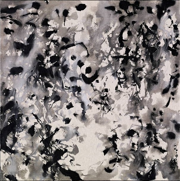 張富峻 飄颻2014-月光 綜合媒材、畫布 100×100cm 2014 圖片提供：國立中央大學藝文中心