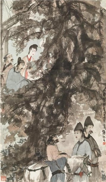 2017佳士得香港秋拍拍品－傅抱石〈琵琶行〉，以2億485萬港元成交。圖片提供：佳士得香港