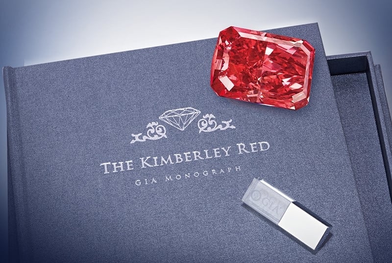 紅彩鑽裸石1.00克拉FANCY RED。圖片提供:侏羅紀股份有限公司