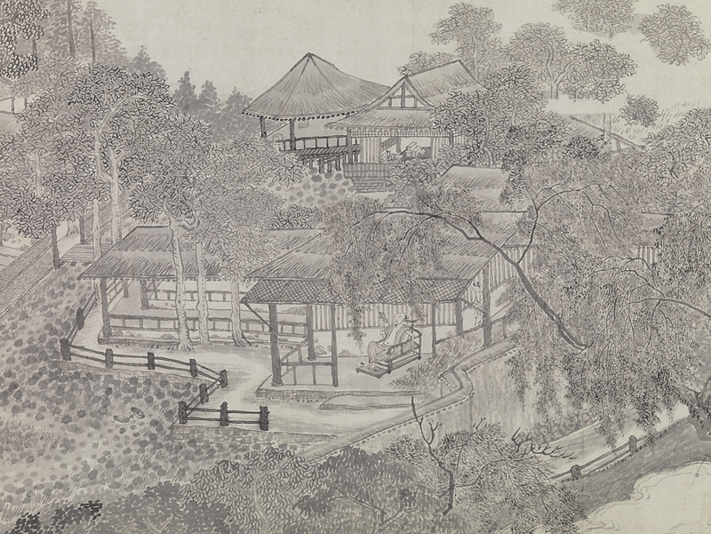 圖4-1 清吳歷〈墨井草堂消夏圖〉卷，美國大都會藝術博物館藏。圖為局部。圖∣紐約大都會藝術博物館