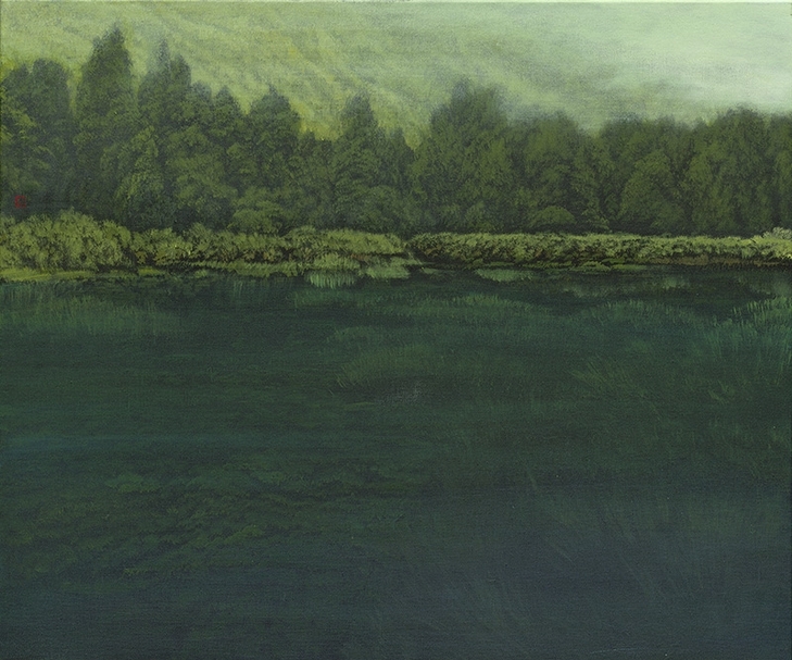 李宗仁 暮光之晨 壓克力畫布 60.5x72.5cm 2017 圖片提供：心晴美術館