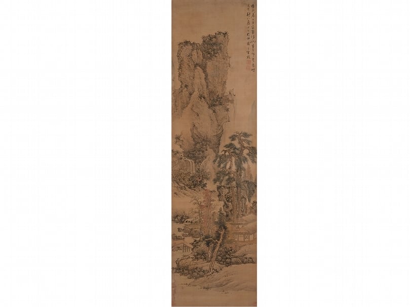 圖4 明．藍瑛1638年作〈秋景山水圖〉，日本靜嘉堂文庫美術館。圖∣靜嘉堂文庫美術館