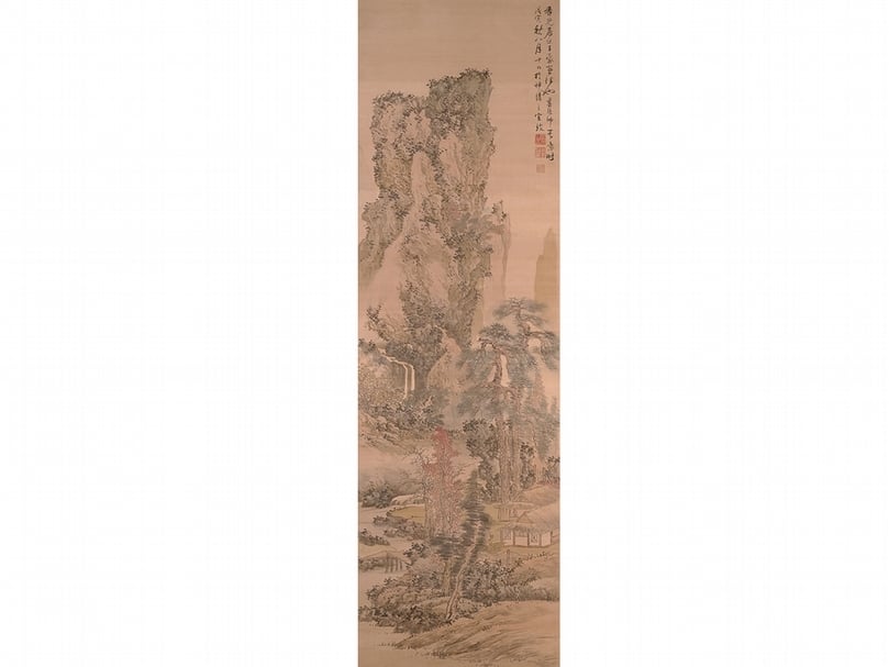 圖5 江戶．谷文晁〈藍瑛 秋景山水圖〉摹本，日本靜嘉堂文庫美術館。圖∣靜嘉堂文庫美術館