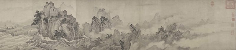 南宋趙黻〈長江萬里圖〉，45.1×992.5公分。圖為局部。圖∣藍玉琦